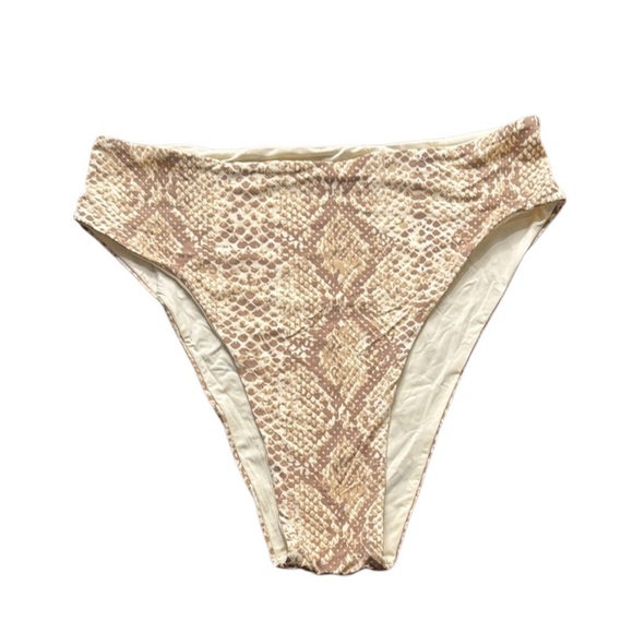 8. Toluca Swim Snake Skin Bikini Bottom - Picture 1 of 3